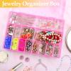 2 Pack 24 Grids Pink Plastic Organizer Box, Storage Container with Adjustable Divider, Craft Organizers and Storage Bead Storage Organizer Box for DIY Jewelry Tackles with 2 Sheets Label Stickers view 4