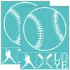 OLYCRAFT 2Pcs 11x8.6 Inch Self-Adhesive Silk Screen Printing Stencil Baseball Pattern Mesh Transfers Stencil Love Letter Silk Screen Stencil for Painting on Wood DIY T-Shirt Fabric view 1