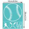 OLYCRAFT 2Pcs 11x8.6 Inch Self-Adhesive Silk Screen Printing Stencil Baseball Pattern Mesh Transfers Stencil Love Letter Silk Screen Stencil for Painting on Wood DIY T-Shirt Fabric view 2