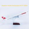 DKHOUN 18.5Inch 1:150 Model Jet Airplane Model Switzerland B777-300Er ABS Display Model Plane Resin for Collection Or Gift Ornament view 4