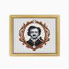Edgar Allan Poe CS1983 - Counted Cross Stitch KIT#2. Set of Threads, Needles, AIDA Fabric, Needle Threader, Embroidery Clippers and Printed Color Pattern Inside. view 2