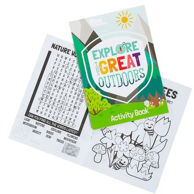 Fun Express Explore The Outdoors Activity Books - 5" X 7" (Pack of 12) - Engaging Nature-Themed Coloring, Games & Fun Facts - Perfect For Summer Camp, Classroom Rewards & Travel Activities