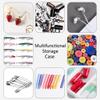 DKAOVH 5 Pack Clear Plastic Beads Storage Containers Box with Hinged Lid for Beads and More (3.3 x 3.3 x 1.1 Inch) view 3