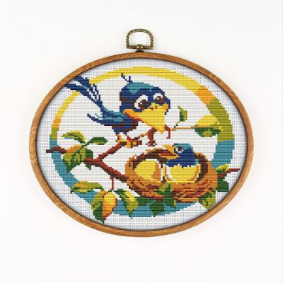 Bird CS010 - Counted Cross Stitch Pattern. Only Printed Pattern Inside. No Fabric, Threads, Needles, Hoops.