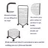 XLTFUC 16-Tier Kids Art Drying Rack, Mobile Metal Art Storage Rack - Space Saving Rack (for A3 Artwork/Painting) Gifts for Kids (Size : 55x37x89CM) view 3