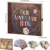 Scrapbook Photo Album,Our Adventure Book, Embossed Words Hard Cover Movie Up Travel Scrapbook for Anniversary, Wedding, Travelling, Baby Shower, etc (Adventurebook Letter) view 2