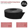 ELW 5-6 oz (2-2.4mm) Black Straps, Belts, Strips 2.75" Wide X 40" Length (6.9cm x 1.06m) Full Grain Leather Crazy Horse Belt Medium DIY Craft, Pet Collars, Blanks, Accessory, Jewelry, Wrapping view 2
