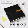 Spbapr Large Photo Album Self Adhesive Magnetic Scrapbook,DIY Scrapbook Album for 4x6 5x7 8x10 Picture,60 Pages Linen Cover Memory Book for Wedding Family Baby Pets, with Metallic Pen and Scraping view 4