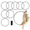 8 Pack Floral Hoop 14 Inches Metal Rings for Crafts Macrame Rings Hoop Wreath Dream Catcher Rings DIY Wreath Candle Rings Wreaths Craft Hoops, Black view 1