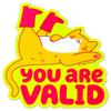 Self Love Cat Sticker "You Are Valid" view 1
