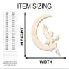Unfinished Wood Moon Fairy Silhouette Craft up to 46" DIY 30" / 1/4" view 2
