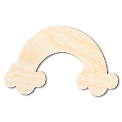 Unfinished Wood Rainbow Silhouette Craft up to 46" DIY 20" / 1/4"