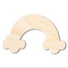 Unfinished Wood Rainbow Silhouette Craft up to 46" DIY 20" / 1/4" view 1