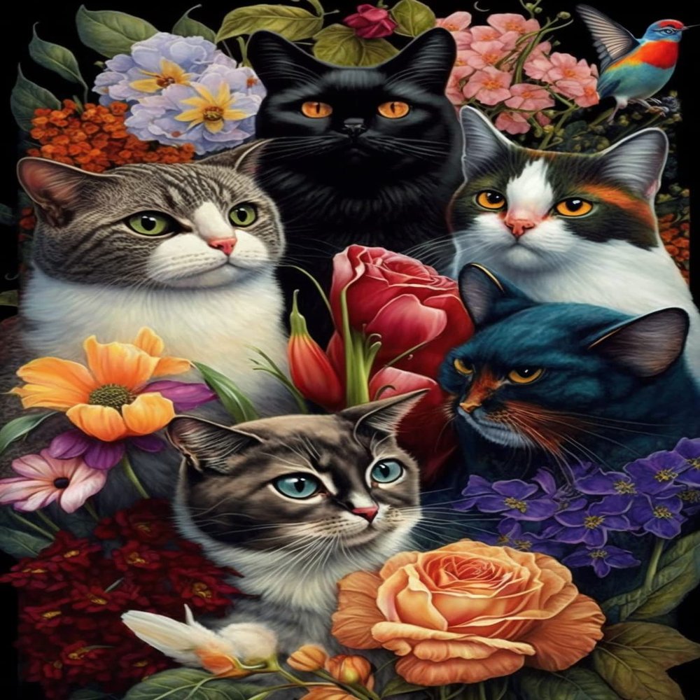 Cats House Diamond Painting Kits - Warm Park Diamond Painting Chic Gemstone Cross Stitch Kits for Beginners, Ideal Gifts for Room Decor and Wall Decor (16 X 20 Inch)