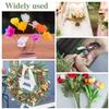 2 Gauge Green Floral Paper Wrapped Wire 16 inch, Florist Flower Stems Floral Wire 100 Pcs (2mm) view 4