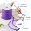 FASHEWELRY 16.4 Yards Hollow Pipe Rubber Cords 4mm Rubber Hollow Tube Cords Tubing Knitting Barber Cord with 2mm Hole for Knitting Projects (Mauve) view 2