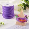 FASHEWELRY 16.4 Yards Hollow Pipe Rubber Cords 4mm Rubber Hollow Tube Cords Tubing Knitting Barber Cord with 2mm Hole for Knitting Projects (Mauve) view 4