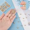 Beebeecraft 120Pcs 4 Size Crimp Bead Covers 18K Gold Plated Brass Half Round Open Crimp Beads End Tip 4mm/5.5mm/6mm/7.5mm for Jewelry Makings view 3