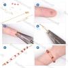 Beebeecraft 120Pcs 4 Size Crimp Bead Covers 18K Gold Plated Brass Half Round Open Crimp Beads End Tip 4mm/5.5mm/6mm/7.5mm for Jewelry Makings view 4