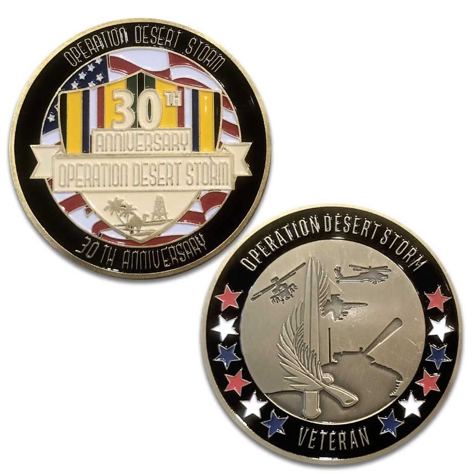 Operation Desert Storm Challenge Coin 30th Anniversay ODS Military Gifts for Veterans VetFriends.com