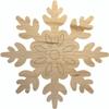 Wooden Snowflake 20" Shape, Unfinished Wood Christmas Winter Craft Cutout, DIY view 1