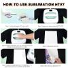 HTVRONT Sublimation HTV - 10 Pack Matte Vinyl for Dark/Light Fabric - Sublimation Blanks for Shirts, Pillow, Bag, Hat view 4
