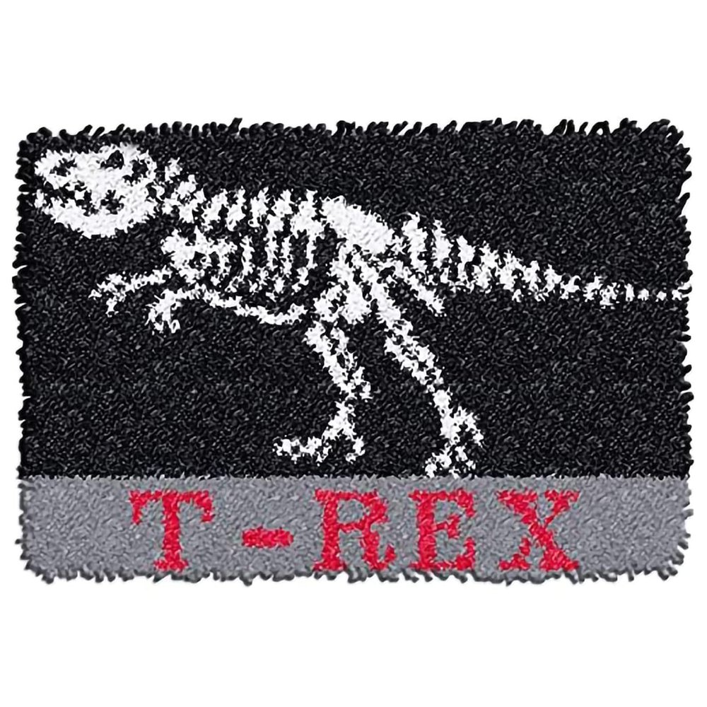 MIAOLLUN Latch Hook Kits for Adults Beginner 3D Dinosaur Pattern Printed Canvas Crochet Needlework Craft Rug Cushion Mat Tapestry 20.5X15 Inch,T.rex