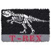 MIAOLLUN Latch Hook Kits for Adults Beginner 3D Dinosaur Pattern Printed Canvas Crochet Needlework Craft Rug Cushion Mat Tapestry 20.5X15 Inch,T.rex view 1