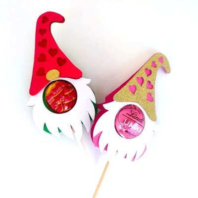 Gnome Lollipop Stand Metal Die Cuts, Cutting Dies for Card Making Clearance, Embossing Dies for Scrapbooking, DIY Album Paper Cards Decoration