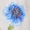 Factory Direct Craft Group of 2 Blue Artificial Pincushion Flower Stems for Spring Arrangements and Summer Decorating view 3