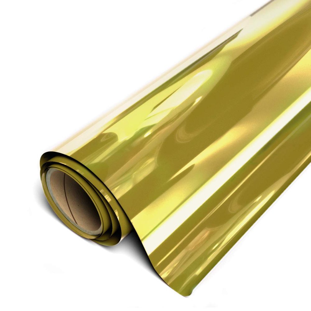 Siser Metal Heat Transfer Vinyl, 11.8 x 10yd Roll (Gold)- Compatible with Siser Romeo/Juliet & Other Professional or Craft Cutters Brushed Metal Finish - CPSIA Certified