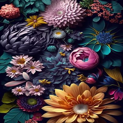 5d Diamond Painting Kits Colorful Flowers - Flower World Full Circle Rhinestone Art Crafts for Adults and Children, for Room Decor and Kitchen Decor (18 X 25 Inch)
