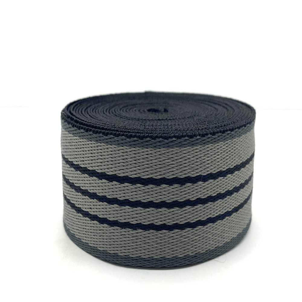 3dancraftit polyester-cotton blend Stripe Webbing Ribbon Jacquard Webbing sold by the yard heavy weight Strap Replacement 1.5 inches ZE95-1Y