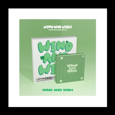 BTOB WIND AND WISH 12th Mini Album CD+POB+Booklet+Photocard+Lyrics paper+etc+Tracking Sealed (WIND Version)