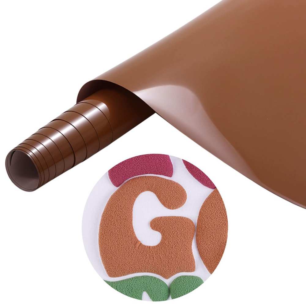 Tintnut Puff Vinyl Heat Transfer - 10inches x 6ft 3D French Beige Puff HTV Roll Heat Transfer Vinyl Foaming Colorful Puffy Iron on Vinyl for T-Shirts DIY
