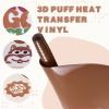 Tintnut Puff Vinyl Heat Transfer - 10inches x 6ft 3D French Beige Puff HTV Roll Heat Transfer Vinyl Foaming Colorful Puffy Iron on Vinyl for T-Shirts DIY view 3