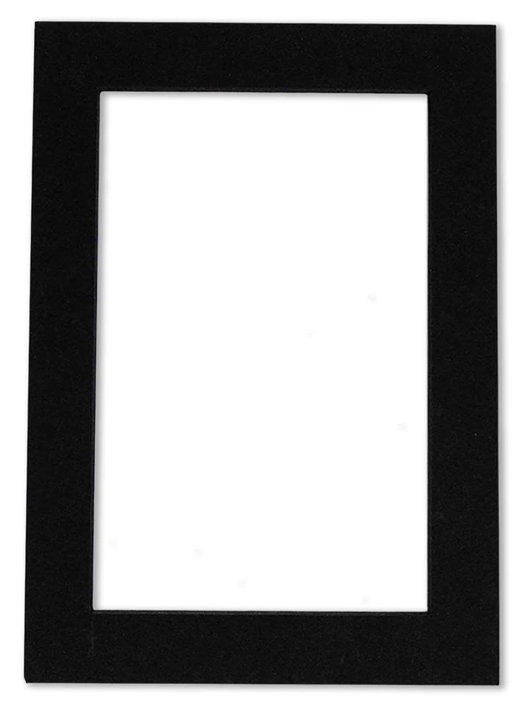 Poster Palooza 16x20 Black with Black Core Precut Matboard - Bevel Cut for 13x19 Photos - Acid Free - For Pictures, Photos, Framing - 4-ply Thickness