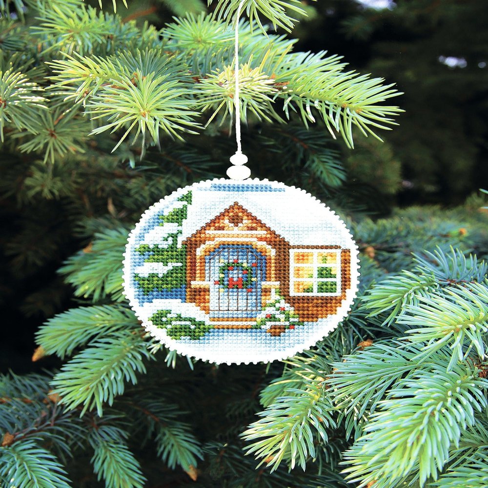 Charivna Mit Christmas Tree Toy Cross-Stitch kit T-19C Set of Pictures Winter Evening