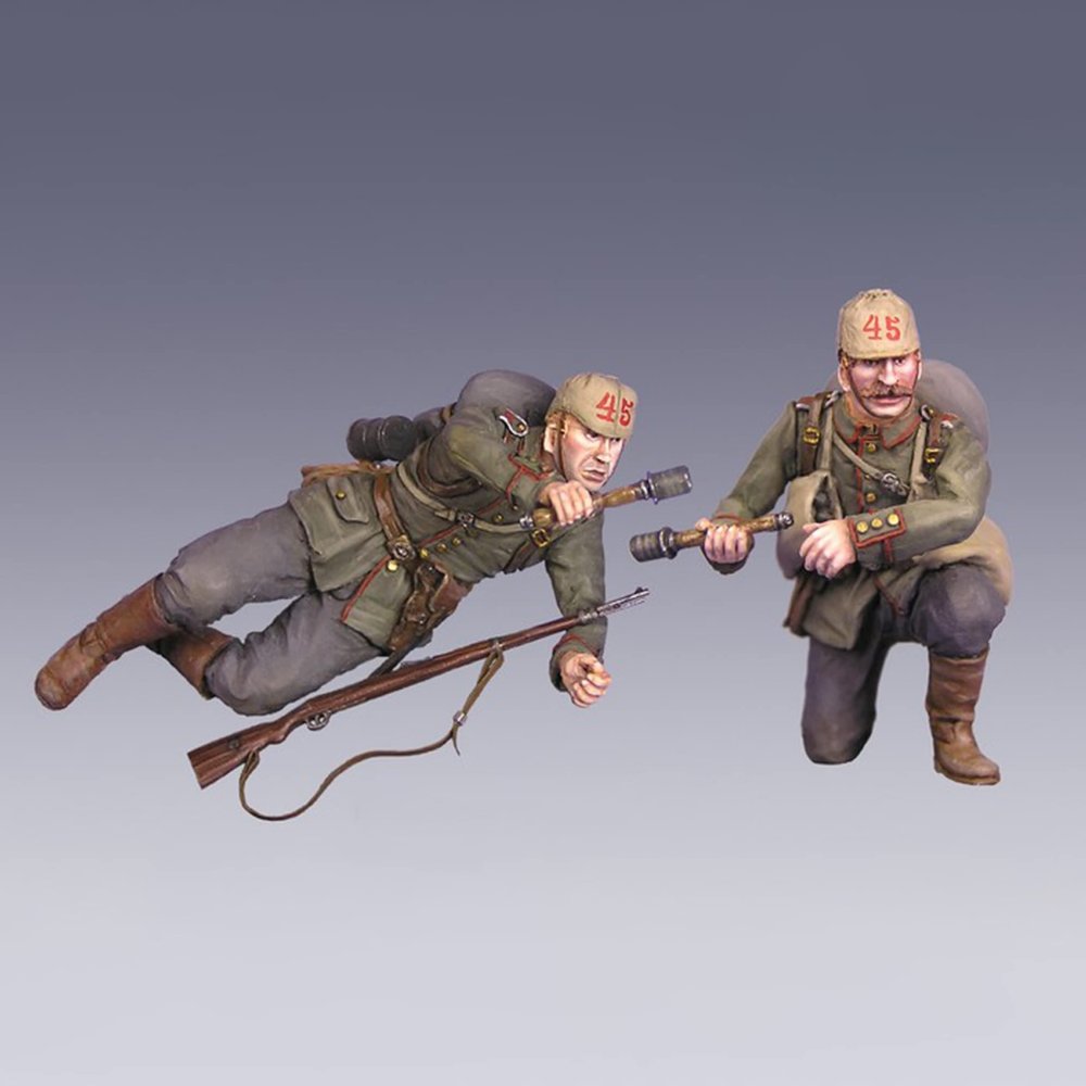 1/35 WWII German Soldier Resin Model kit, unassembled and unpainted Miniature Resin Model Parts (2 Persons) (kw8t-36)
