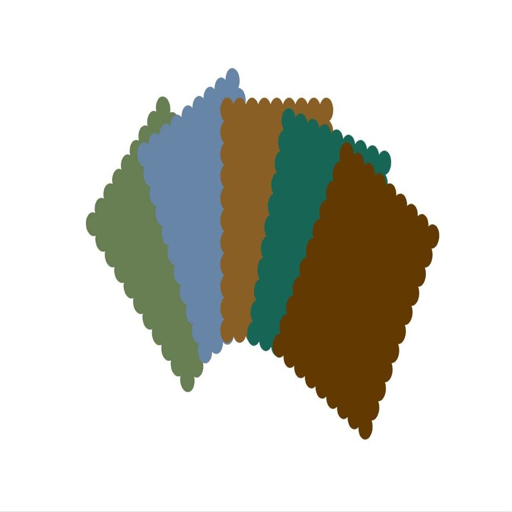 4" x 5.25" Scalloped Flat Note Cards - A2 Card Mats: 4" x 5.25" in Color Blank Card inserts (20 cards, Earth nature)