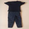 BOSWON 1/12 Scale Black T-Shirt + Pants Model for 6" Action Figures view 1