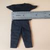 BOSWON 1/12 Scale Black T-Shirt + Pants Model for 6" Action Figures view 4