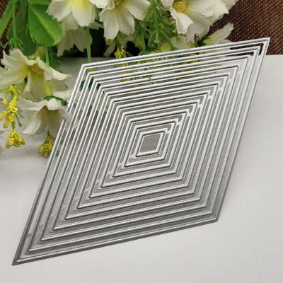 Diamond Nesting Frames Metal Cutting Dies Card Making Scrapbooking Craft Emboss