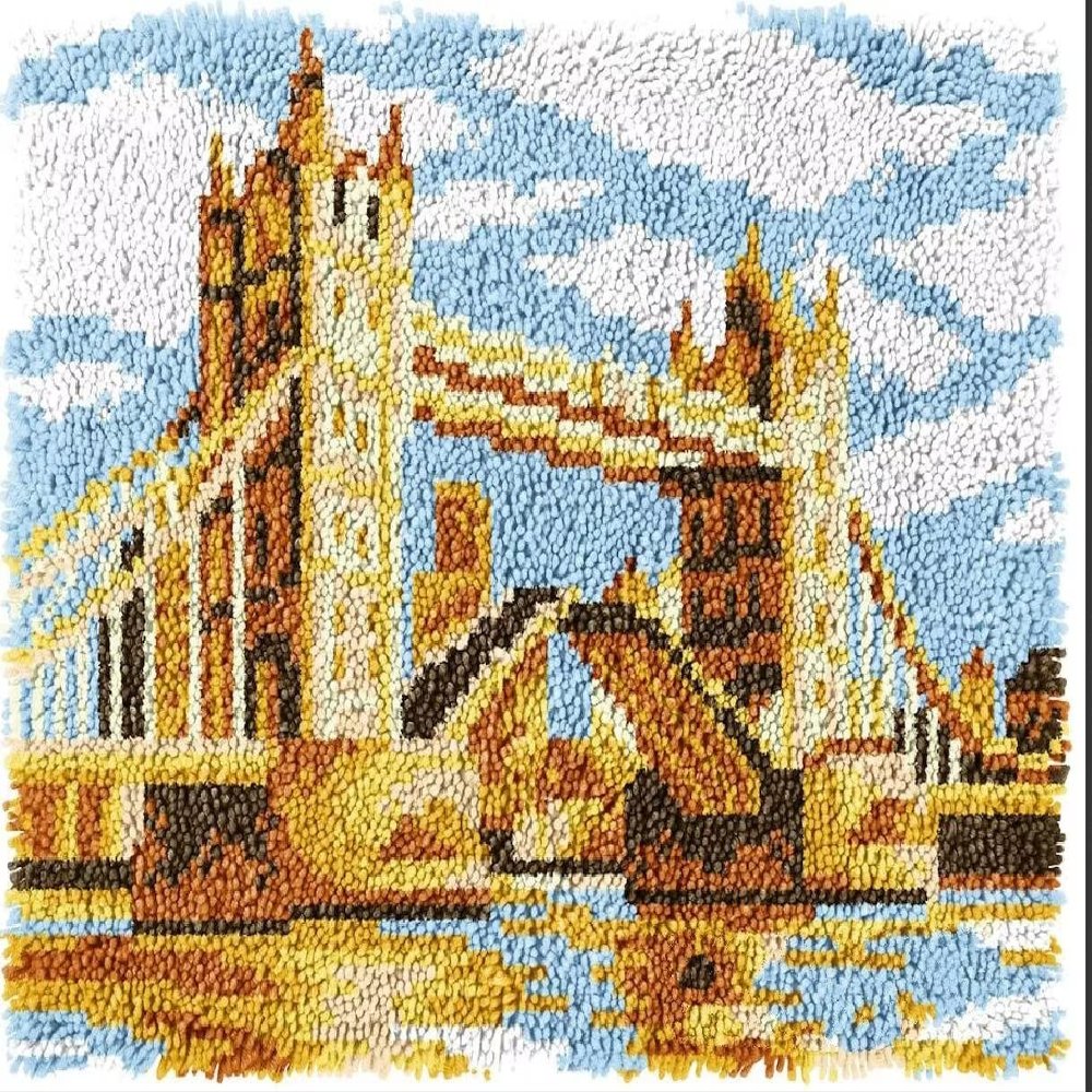 clubevy Latch Hook Rug Kits for Adults Kids Beginners,DIY Crochet Rug Making Kit Animals Patterns, Carpet Embroidery Crafting Arts, Latch Hook Cushion Kits
