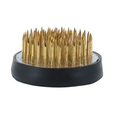 BESPORTBLE Round Copper Needle Flower Frog with Rubber Gloves Flower Arrangement Tool for Easy Floral Design and Scratch