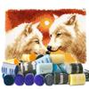 YOOTOM Wolf Latch Hook Kits for Adult, Latch Hook Rug Kits,Crochet Cross-Stitch Embroidery Rug Making Crafts with with Printed Canvas 20"x15" view 1
