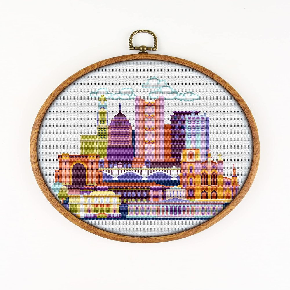 Columbus Ohio USA CS331 - Counted Cross Stitch Pattern. Only Printed Pattern Inside. No Fabric, Threads, Needles, Hoops.