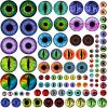 100PCS 30/25/20/16/12/8/6mm Assorted Mixed Size Eyes Glass Cabochon for Clay Doll Making Sculptures Props Craft DIY Findings Jewelry Making view 1