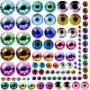 100PCS 30/25/20/16/12/8/6mm Assorted Mixed Size Eyes Glass Cabochon for Clay Doll Making Sculptures Props Craft DIY Findings Jewelry Making view 1