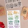 CRASPIRE Book Clear Stamps for Card Making Decoration Scrapbooking Words Reading Books Lovers Bookshelf Coffee Silicone Rubber Stamp for Library Cards Photo Album Diary Gift Decor DIY Craft view 3